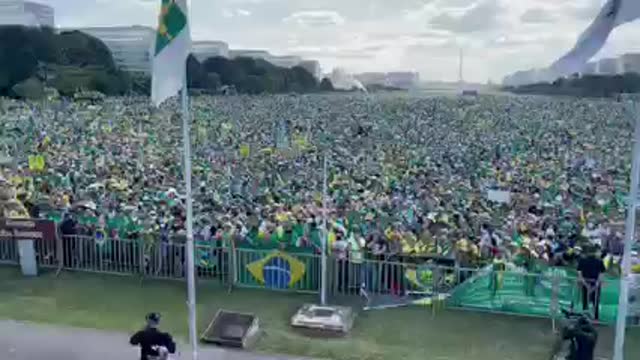 Mega Manifestation in support of President Bolsonaro - Brazil