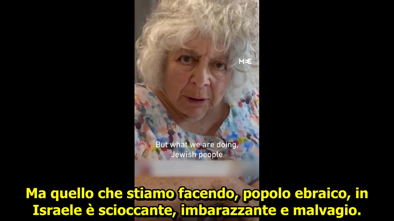 Miriam Margolyes: Ho 83 anni e non mi sono mai vergognata così tanto di Israele come adesso.