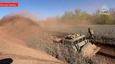 Russia built tank obstacles & ditches to make Ukrainian armors as static targets in Luhansk