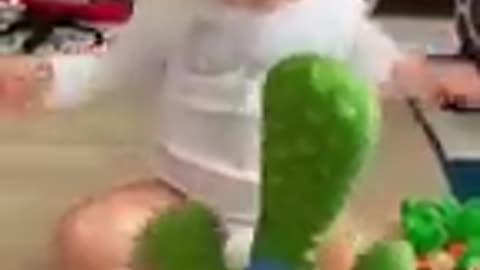 Cute babies try not to laugh