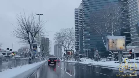 The beauty of nature and winter from the Turkish city of Istanbul