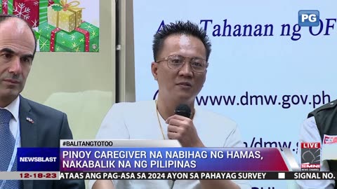 Pinoy caregiver na nabihag ng Hamas, nakabalik na ng Pilipinas