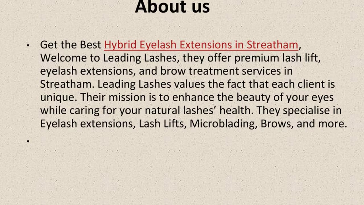 Best Hybrid Eyelash Extensions in Streatham.