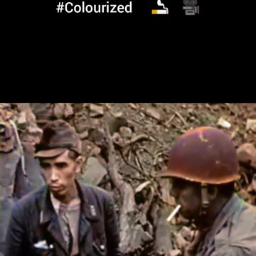 US Marine shares a cigarette with a Japanese soldier on Iwo Jima 1945 camaraderie