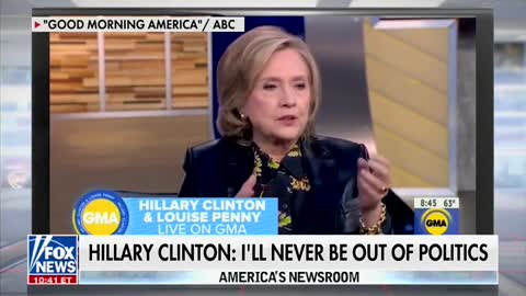 Hillary: I’ll Never Be out of Politics, Our Democracy Is at Stake