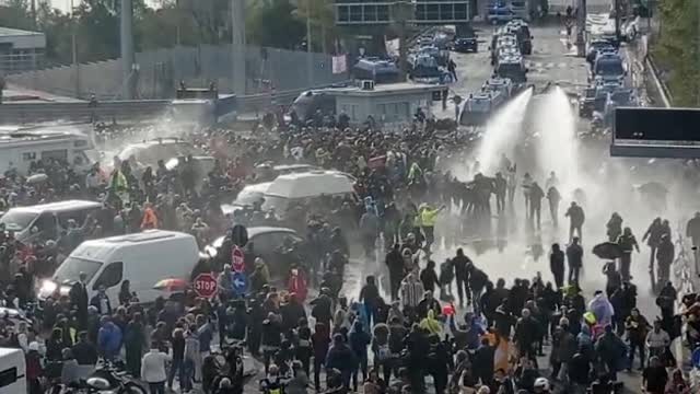 Scenes happened today at the Port of Trieste