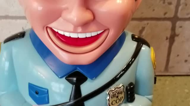 Cookie Cop Talking Animated COOKIE JAR Police Man