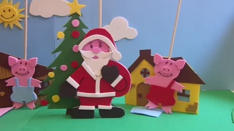 three little pigs and the Santa Claus