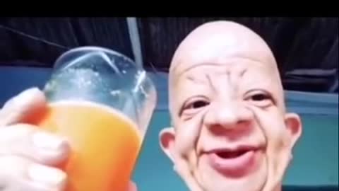 Bald man drinks Orange Juice meme