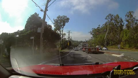 Truck Lane Change Fail Wiping Out Car