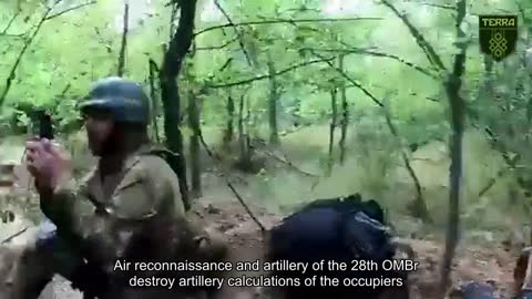 Air reconnaissance and artillery of the 28th OMBr destroy artillery calculations of the occupiers