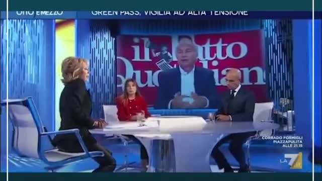 FINALMENTE TRAVAGLIO ZITTISCE LA GRUBER!! (La "narrazione" comincia a sgretolarsi, grazie a Dio).