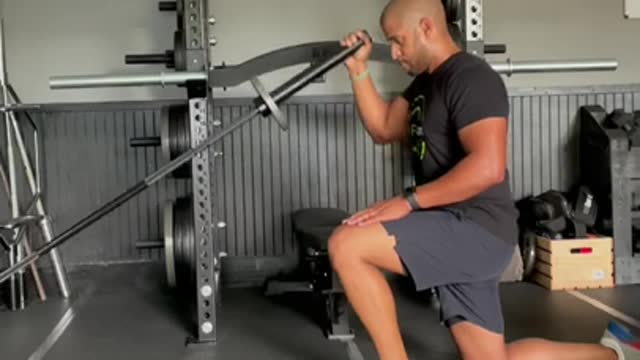 Half Kneeling Landmine Press From Stabil FIT Life #StabilFITLife