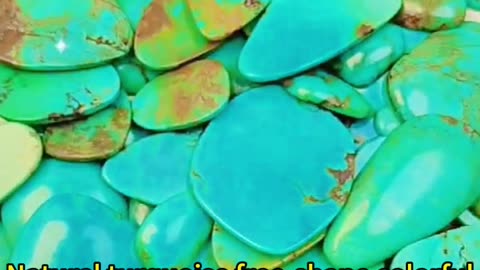 20250128-02 Natural turquoise free-shape colorful free-shape Cabochon Handmade Designer Ring Jewelry