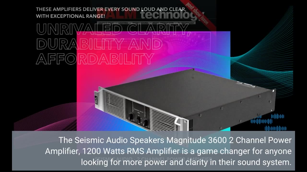 Seismic Audio Speakers Magnitude 3600 2 Channel Power-Overview