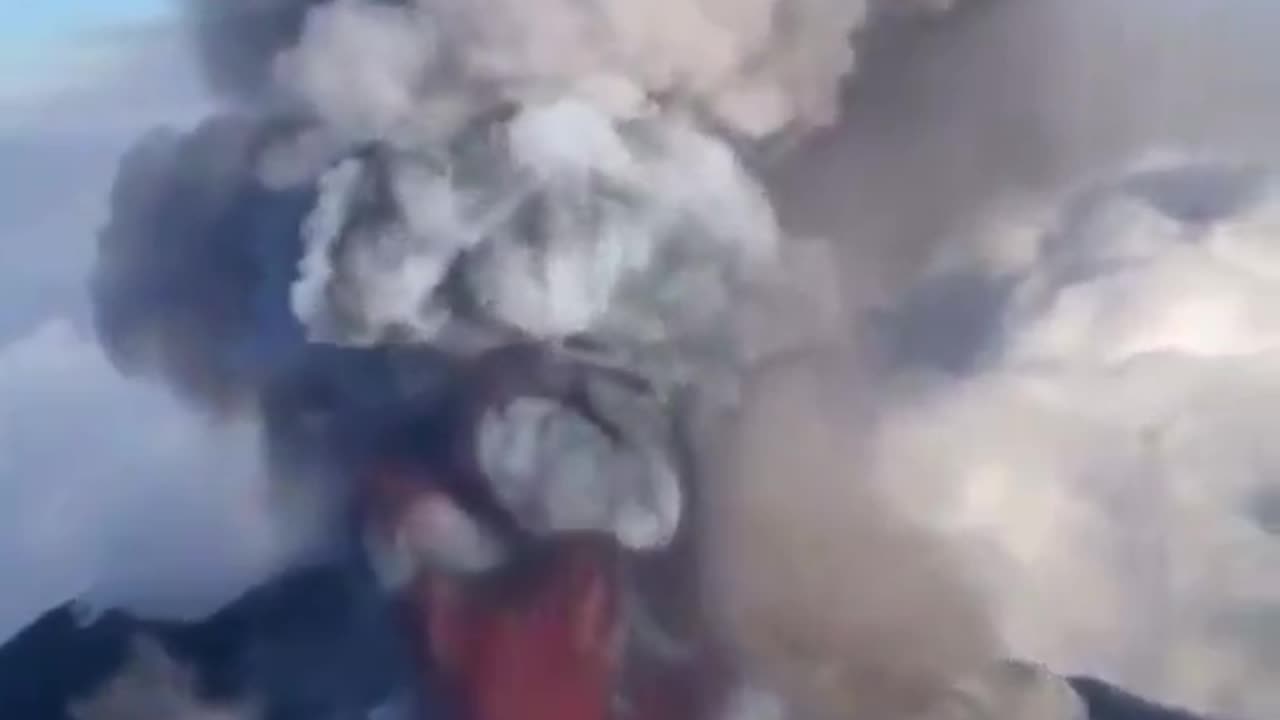 Eruption of Mount Etna, emitting 9,000 tons of CO2 per day. But cow farts are
