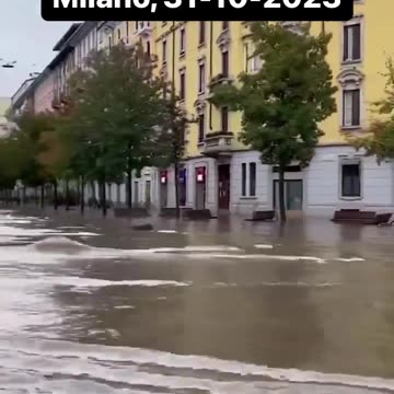 Large scale flooding in Milan, the second largest city in Italy