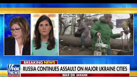 Nikki Haley Calls Vladimir Putin an Evil Tyrant Who Is Committing War Crimes