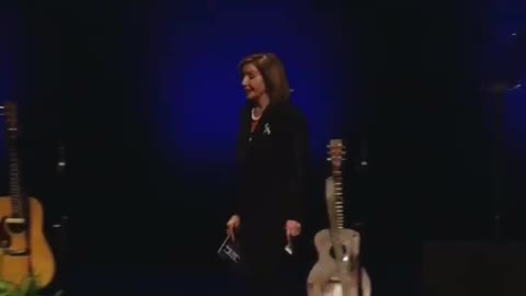 Pelosi TRIPS Off Stage After Speech