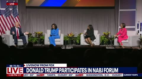 President Trump at NABJ Forum full discussions