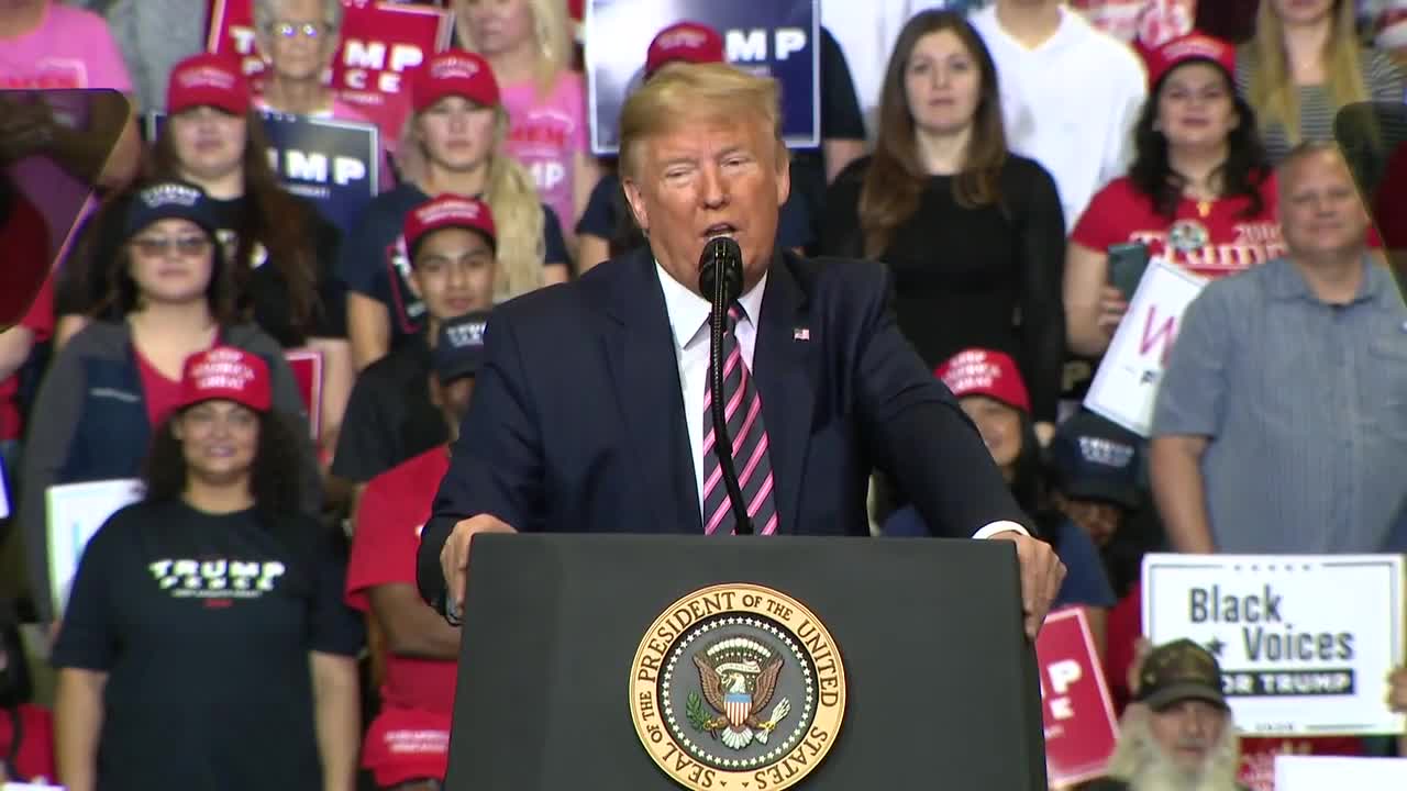 President Trump holds a 'Keep America Great' rally in Las Vegas 2020