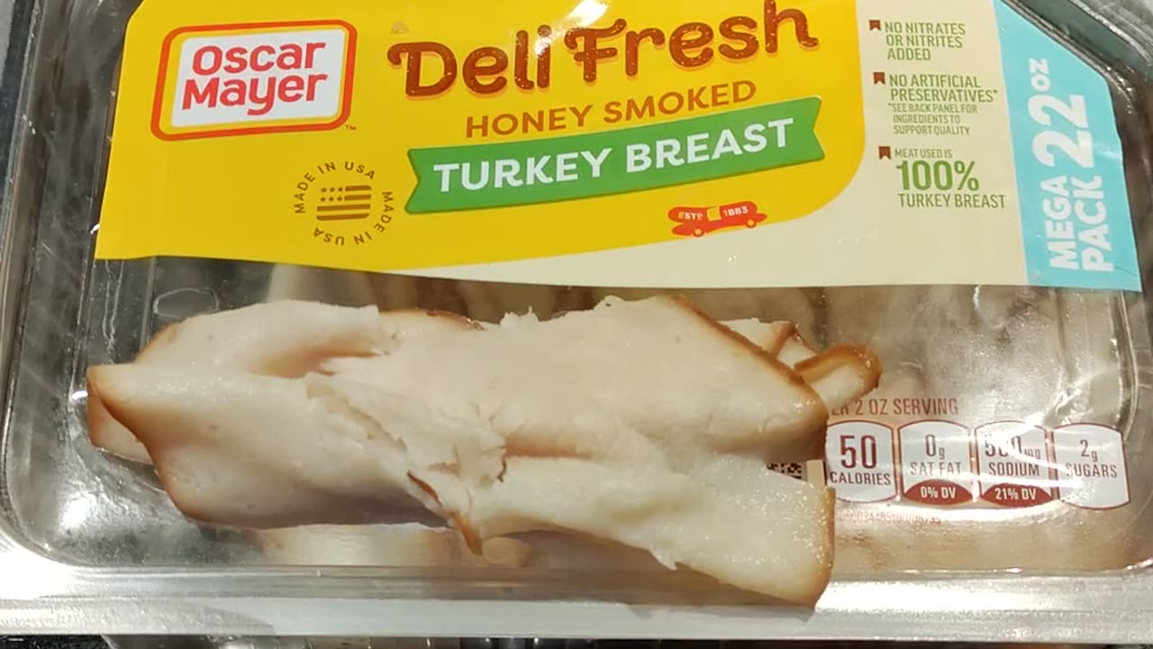 Eating Oscar Mayer Deli Fresh Honey Smoked Turkey Breast, Dbn, MI, 6/23/24