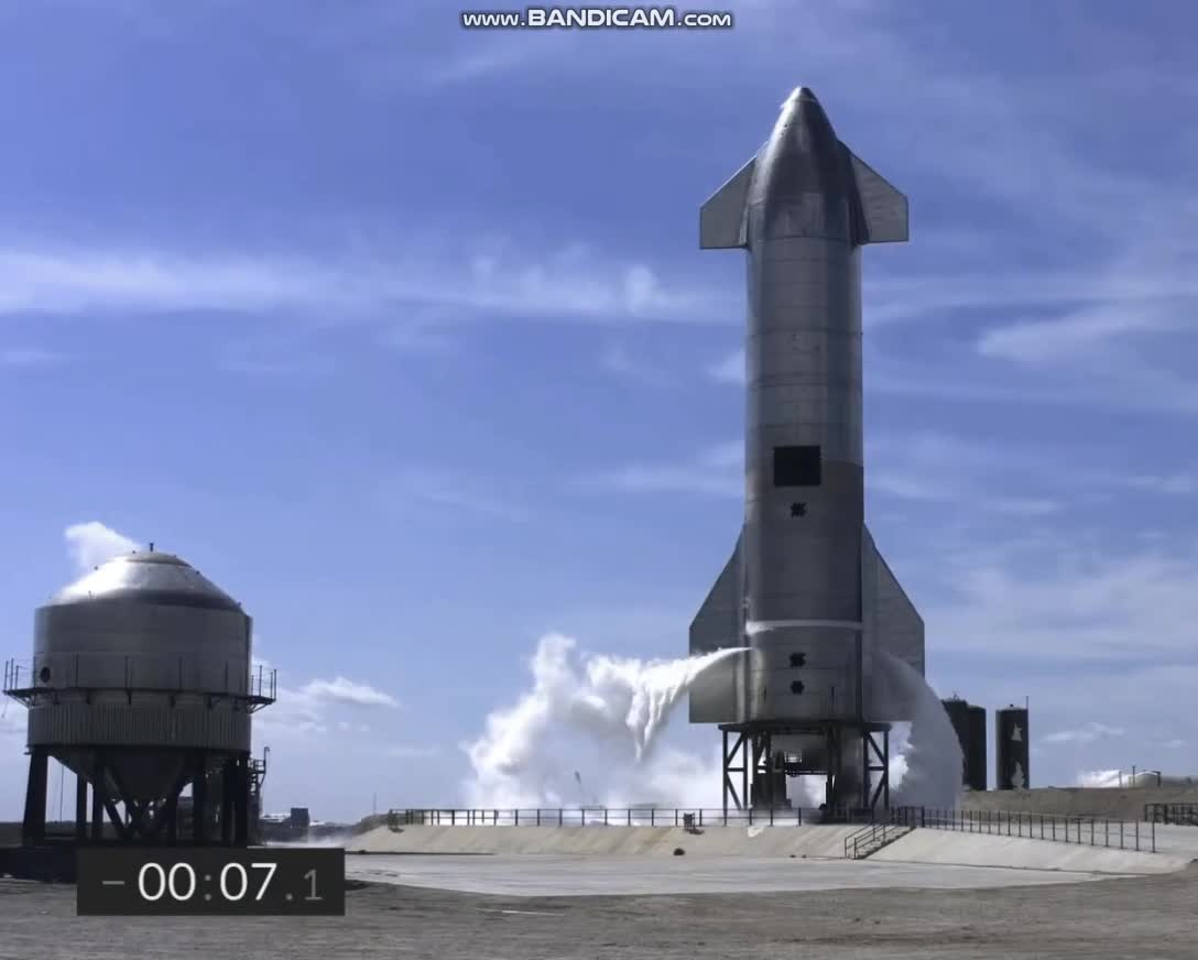 March 2021 SpaceX live stream of Starship SN10 flight