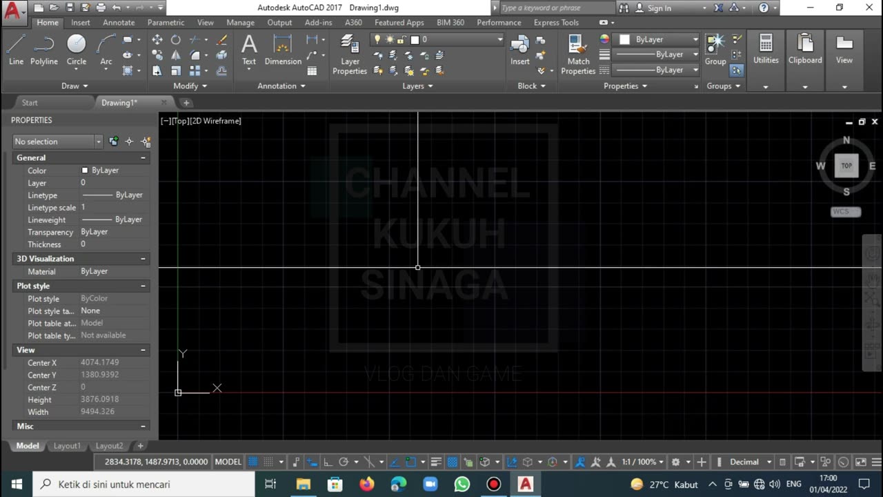 Tutorial Membuat Denah Rumah Tinggal Menggunakan Program Autocad Part 2