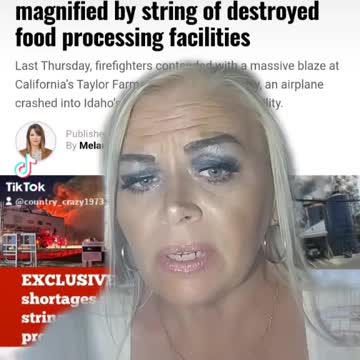 They're trying to starve us out people now they're attacking our food processing plants