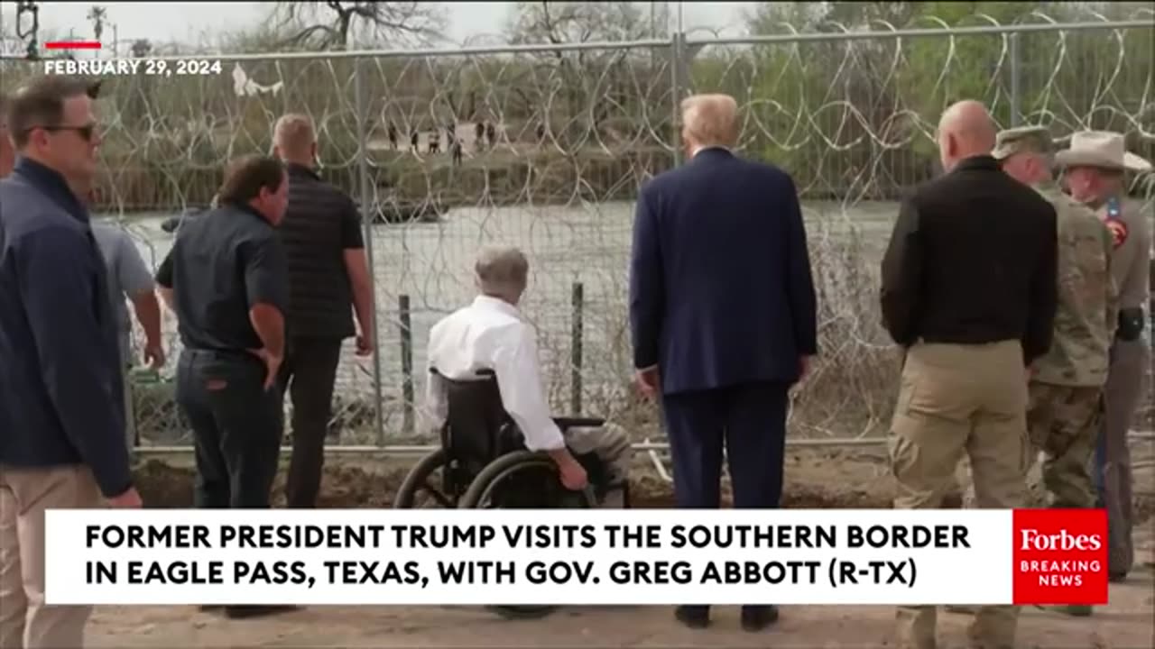 Trump Surveils Border In Eagle Pass Alongside Texas Gov. Greg Abbott