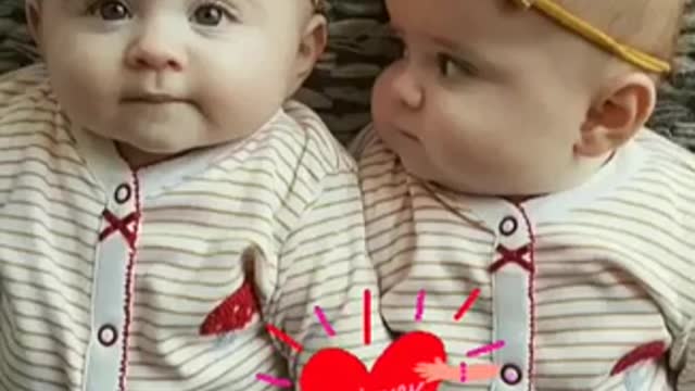 Cute twin babies..