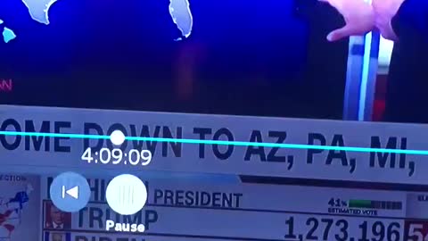 May be because its an estimate but oddly to go from Trump up 19958 to Biden up 19958