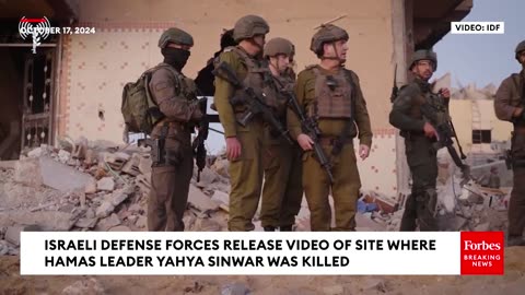 BREAKING NEWS- Footage Emerges Of Site Where Hamas Leader Yahya Sinwar Was Killed