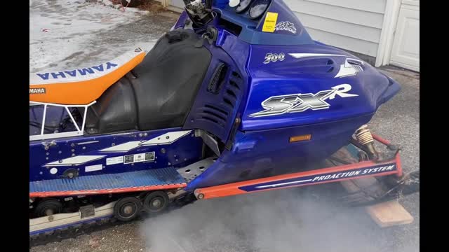 Yamaha Snowmobile ready for the track