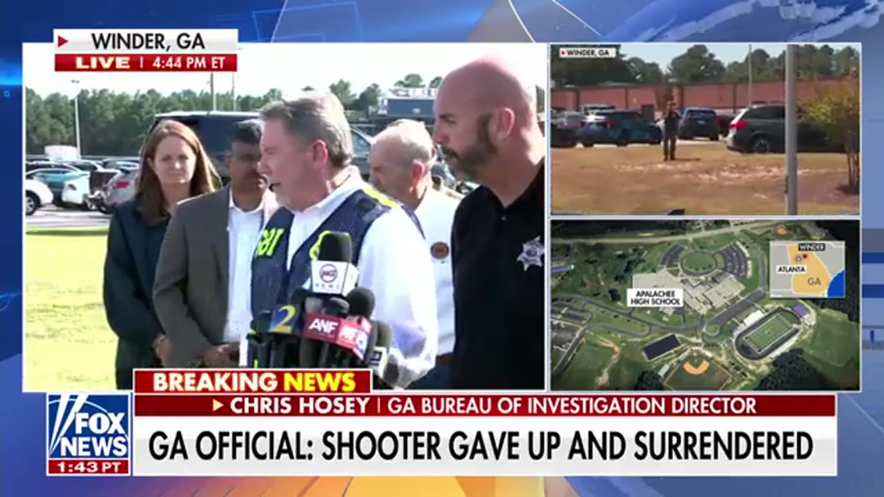 Law enforcement answer questions following Georgia high school shooting