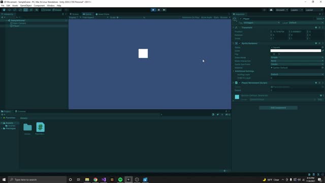 Unity - Beginner Top-down 2D Movement Tutorial