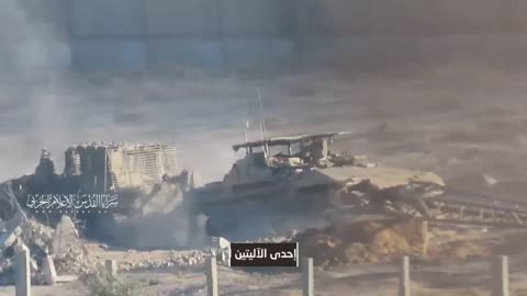Al-Quds Brigades show scenes of two Zionist tanks being targeted with RBG shells