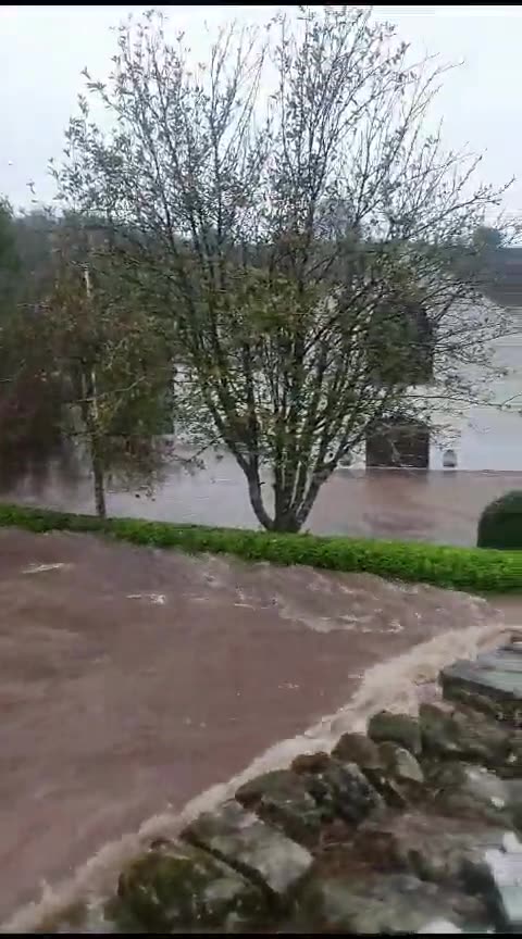 Heavy floods after Storm Babet in the Killeagh of Cork, Ireland