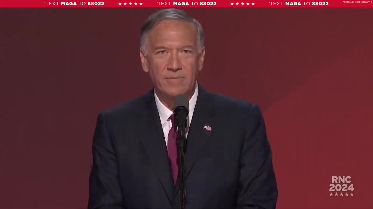 Former Secretary of State Mike Pompeo gives powering speech at RNC