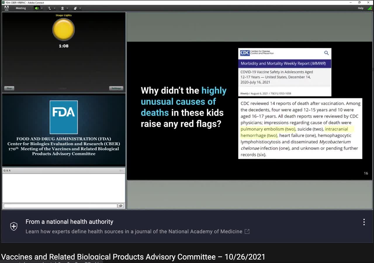 10/26 FDA Meeting: Steve Kirsch Highlights the Alarming Safety Signals