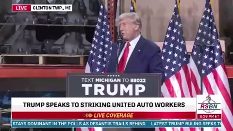 Trump speaks with UAW members