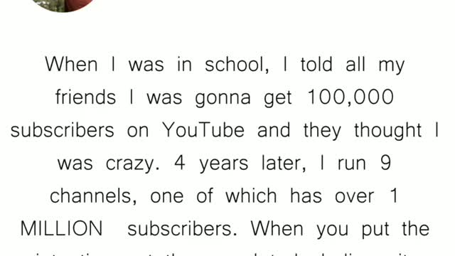 When I started YouTube, my all-time goal was to hit 100,000 subscribers on a single Channel...⁣