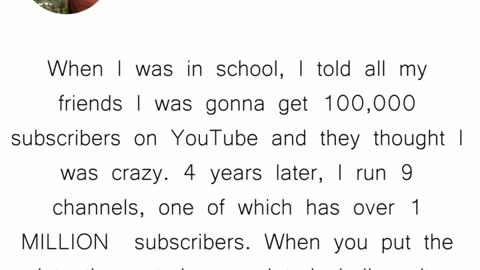 When I started YouTube, my all-time goal was to hit 100,000 subscribers on a single Channel...⁣