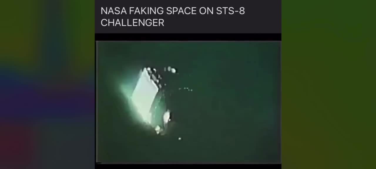 Fake deployment of a satellite - Challenger