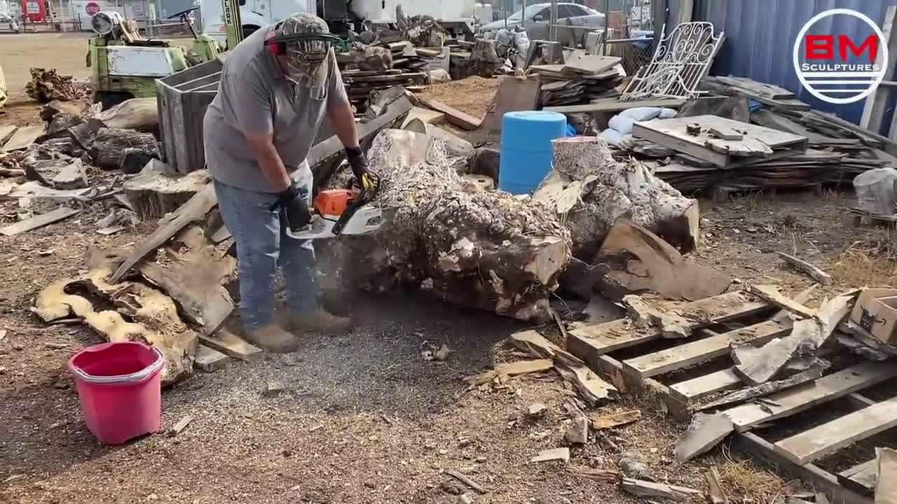 Carving a Swan in Wood and Epoxy