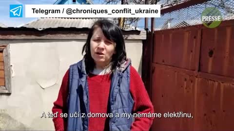 Obyvatelka obce u Doněcku vypráví o svých zkušenostech s ukrajinským ostřelováním
