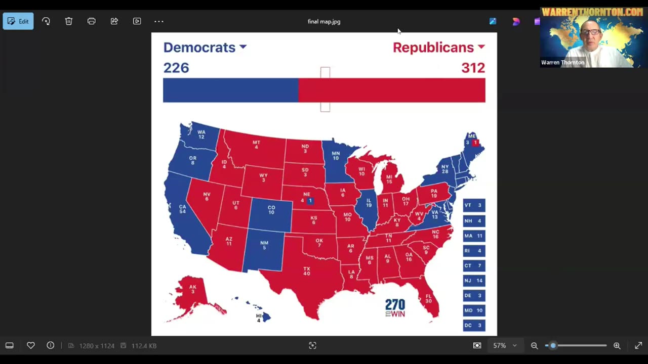 TRUMP FINAL MAP SHOWS MASSIVE WIN