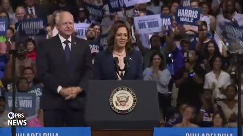 WATCH: Harris announces she's officially the 2024 Democratic presidential nominee