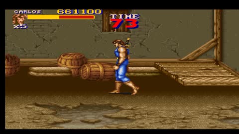 Resetting FINAL FIGHT 2 snes version with the character (CARLOS).