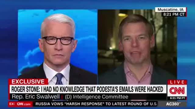 Anderson Cooper rips Eric Swalwell’s conspiracy theory